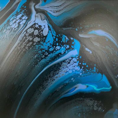 Sibylle Hoppe Acryl auf Leinwand 50 x 50 cm Blaue Seifenblasen
