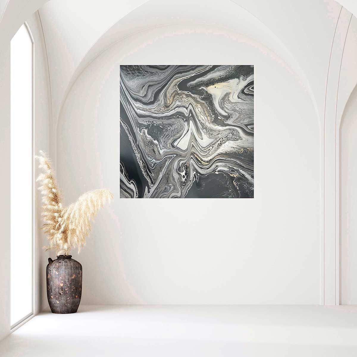 Sibylle Hoppe Acryl auf Leinwand 100 x 100 cm Bergkristall
