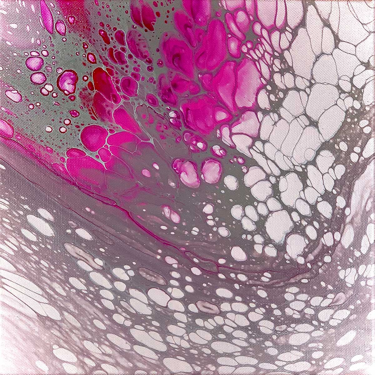 Sibylle Hoppe Acryl auf Leinwand 30 x 30 cm Pink Bubble