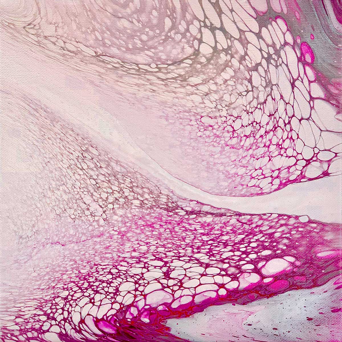 Sibylle Hoppe Acryl auf Leinwand 30 x 30 cm Pink Bubble