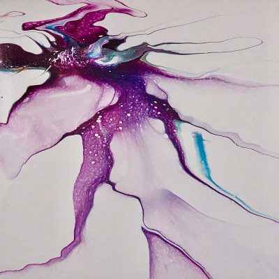 Sibylle Hoppe Acryl auf Leinwand 40 x 40 cm Violett