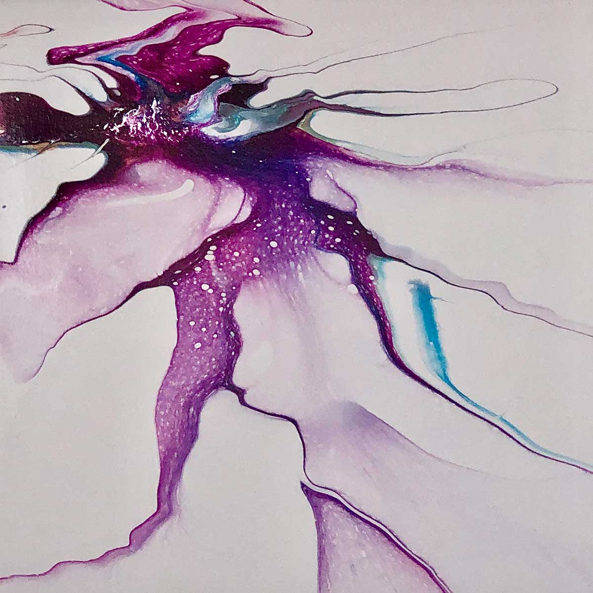 Sibylle Hoppe Acryl auf Leinwand 40 x 40 cm Violett