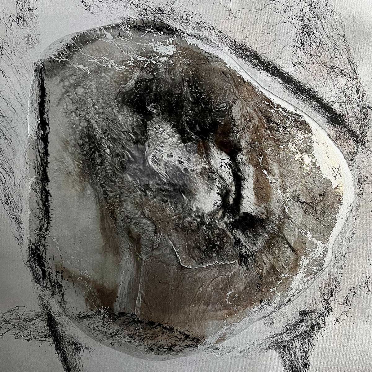 Sibylle Hoppe Acryl auf Leinwand 50 x 50 cm Planeten