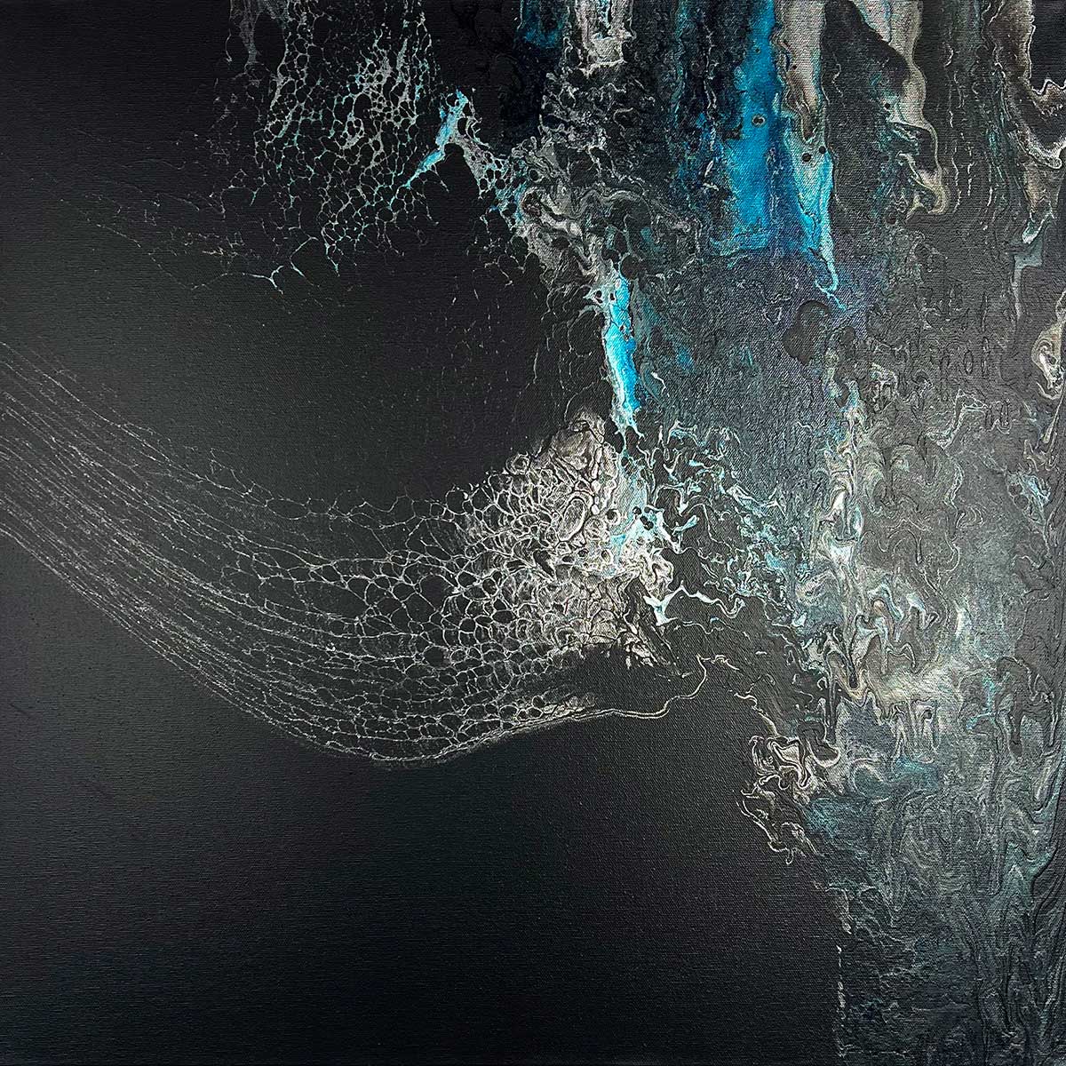 Sibylle Hoppe Acryl auf Leinwand 70 x 70 cm Blauquarz