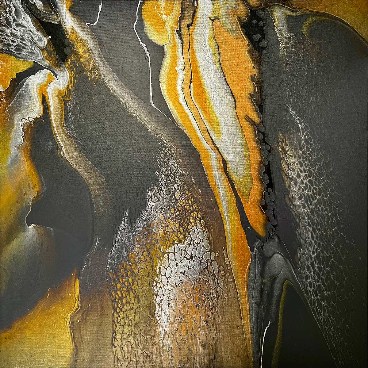 Sibylle-Hoppe-Acryl-auf-Leinwand-70 x 70 cm Lava