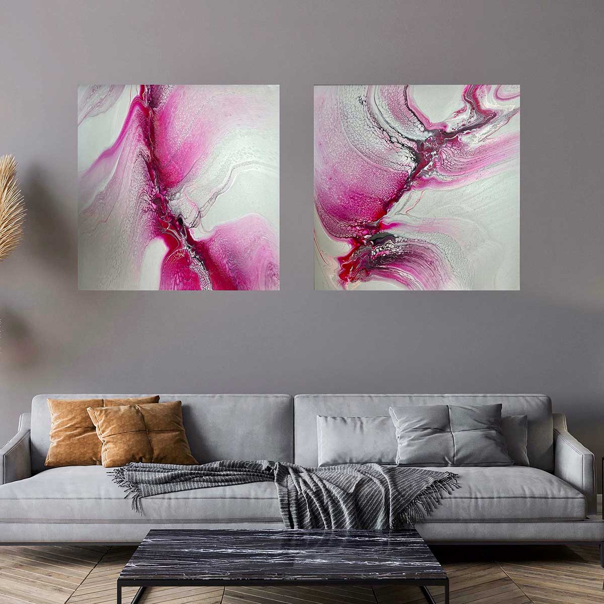 Sibylle Hoppe Acryl auf Leinwand 80 x 80 cm Pink-Power